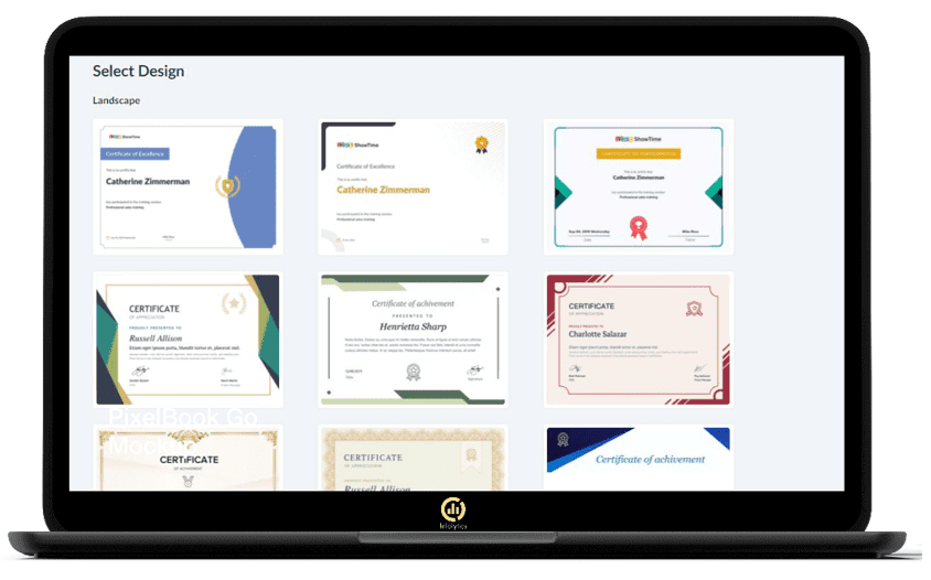 zoho trainercentral, create custom certificates